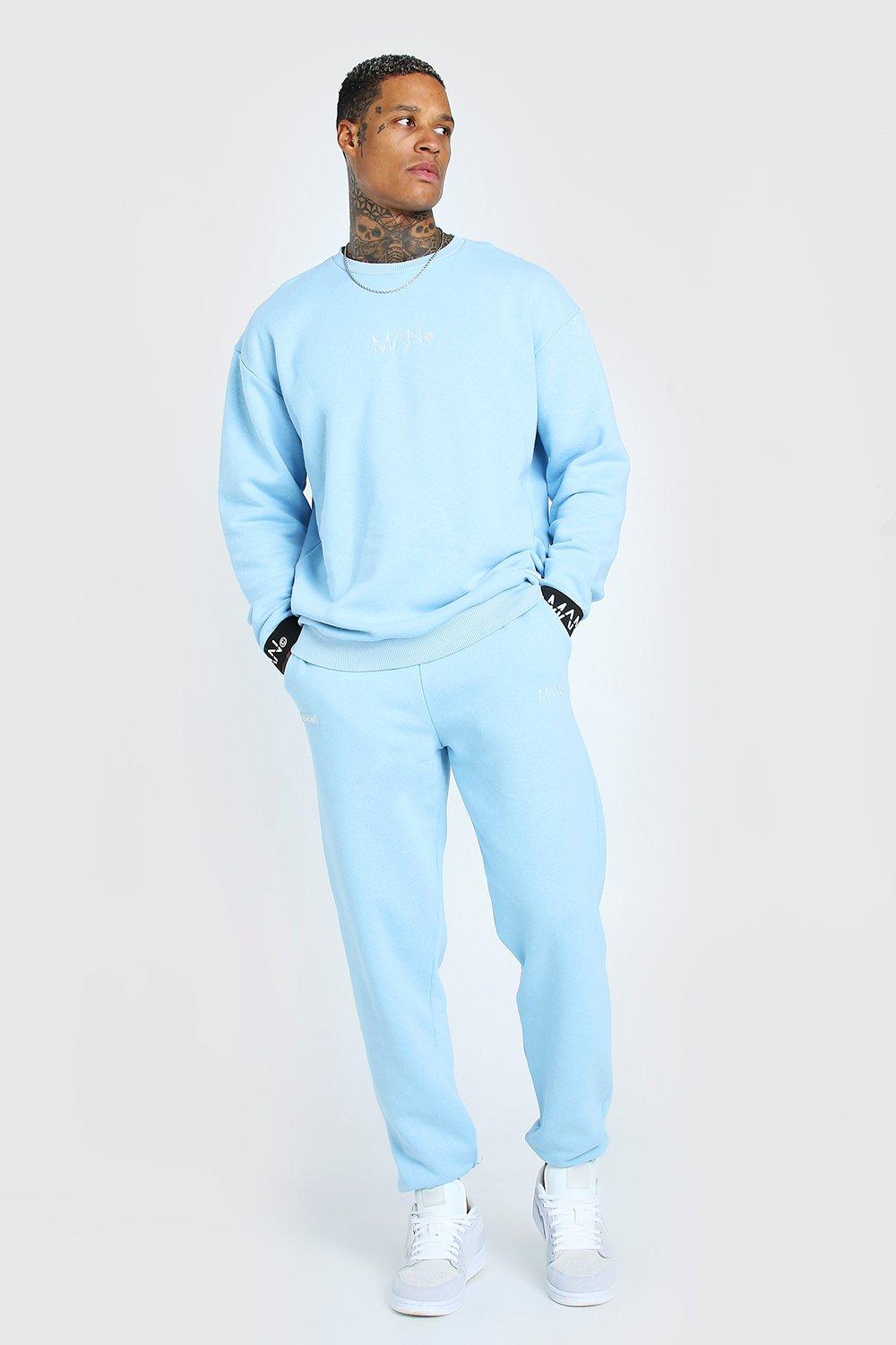 Baby blue shop tracksuit mens